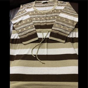 Time and a Half Brown/Beige Sweater